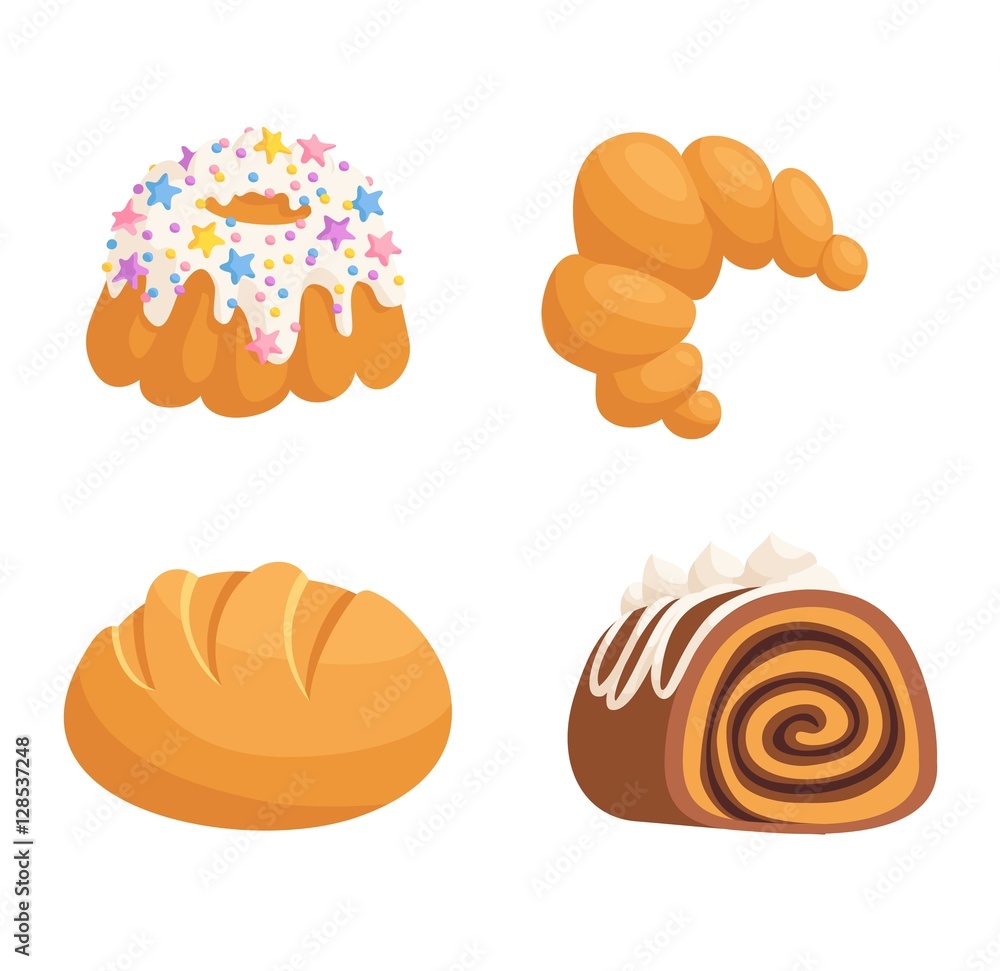 Cookie cakes isolated vector. Cookie cakes isolated vector.