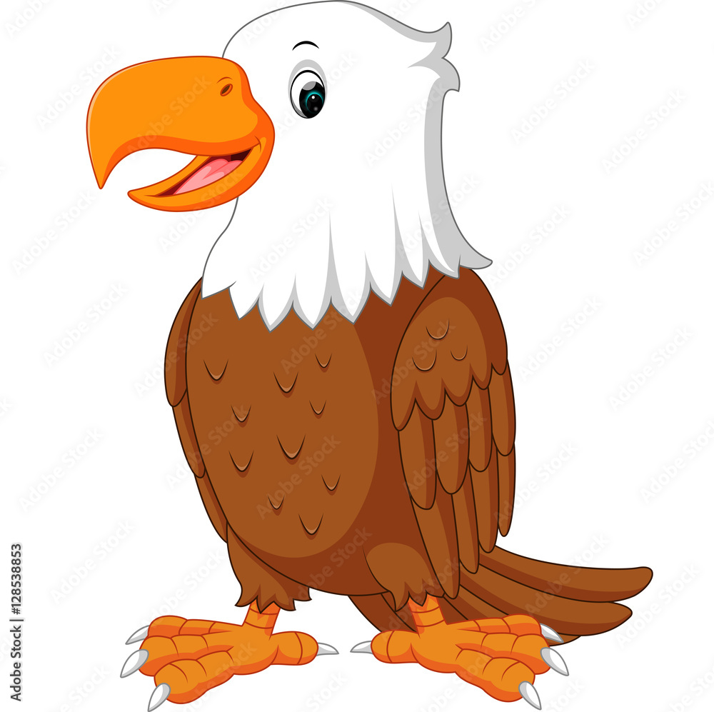 Obraz premium cute eagle cartoon
