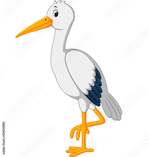 cute stork cartoon

