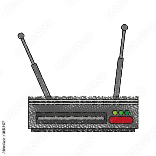 Wifi device icon. Internet technology and communication theme. Isolated design. Vector illustration