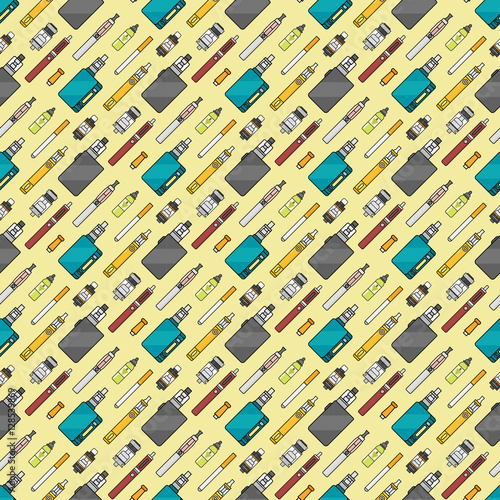 Vaping set vector.