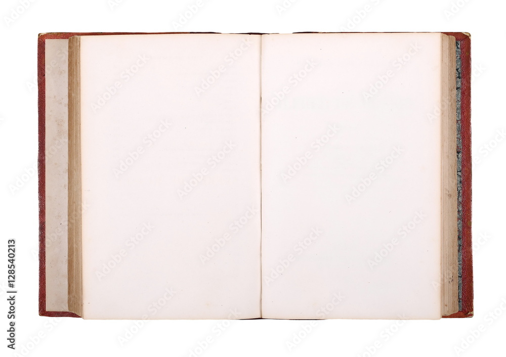 open old book isolated on white background, with clipping path open old book isolated on white background, with clipping path