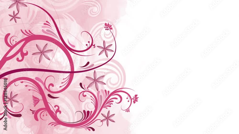 Pink floral ornament background animation Pink floral ornament background animation
