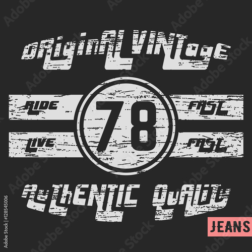 Ride fast vintage stamp