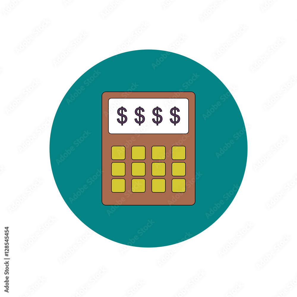 Vector illustration in flat design of calculator Vector illustration in flat design of calculator
