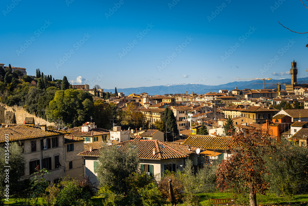 Panorama miasta florencja włochy - obrazy, fototapety, plakaty 