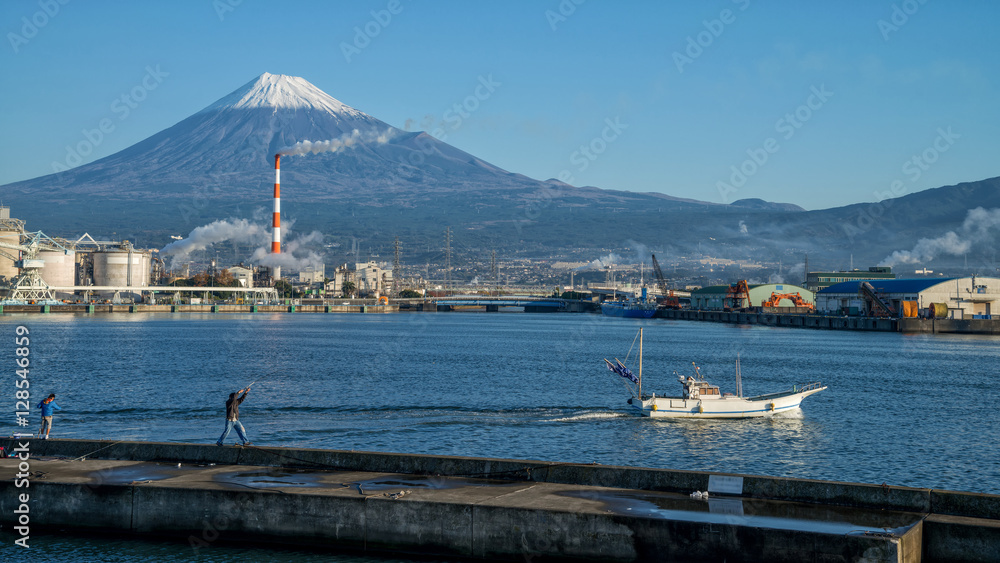 Mount Fuji at Tagonoura bay, Fuji city, Japan
