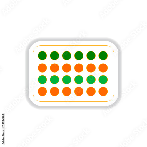 Vector illustration in paper sticker style Twister Game Mat