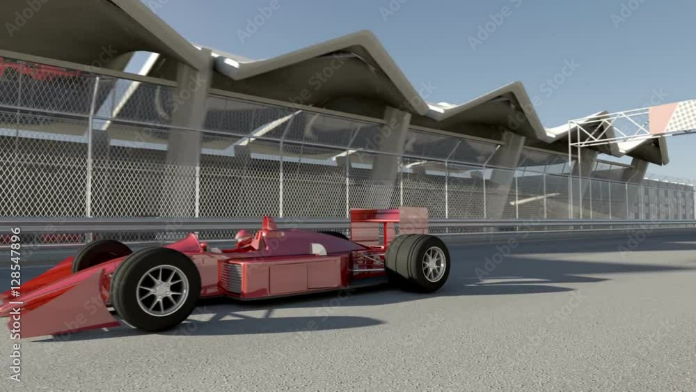 Winner formula one racing car cg animation Winner formula one racing car cg animation
