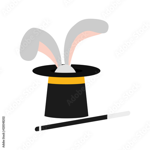 isolated magician hat icon vector illustration graphic design