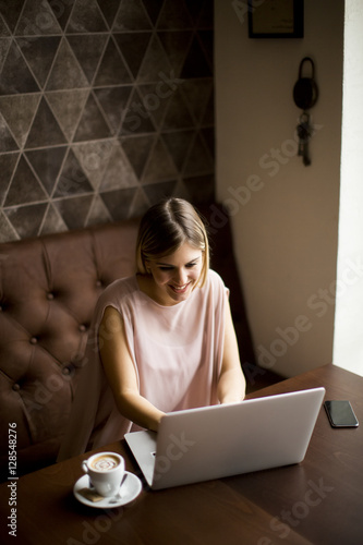 Young woman with laptop