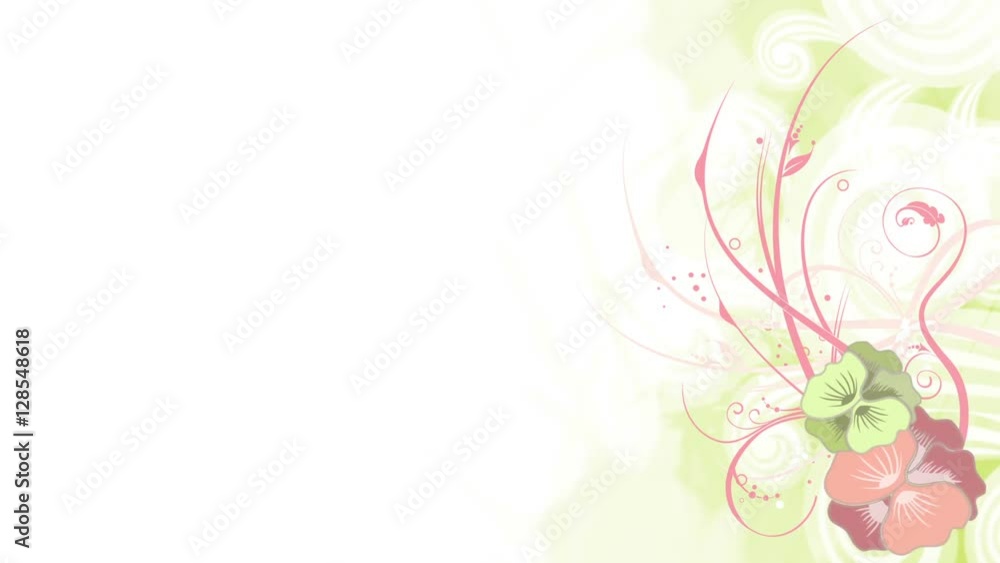 Growing floral ornament background animation Growing floral ornament background animation