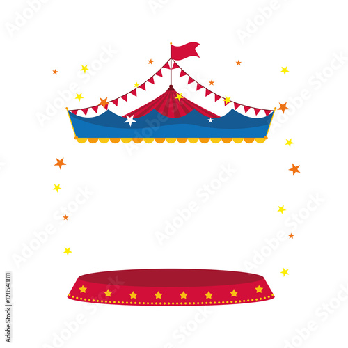 Circus tent festival icon vector illustration graphic design