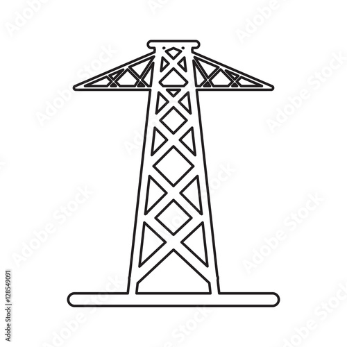 pictogram electrical tower transmission energy power vector illustration eps 10