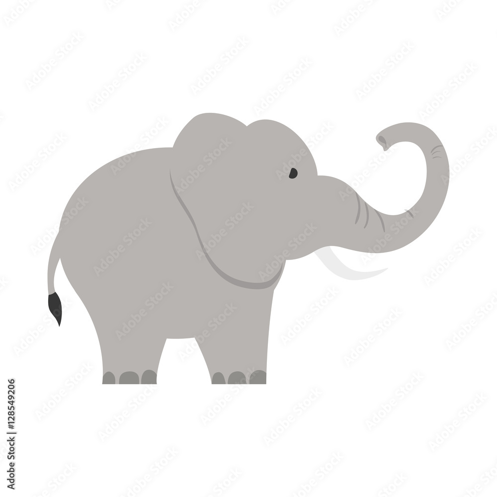 isolated elephant cartoon icon vector illustration graphic design