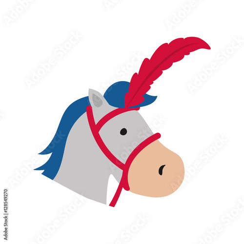 isolated horse cartoon icon vector illustration graphic design