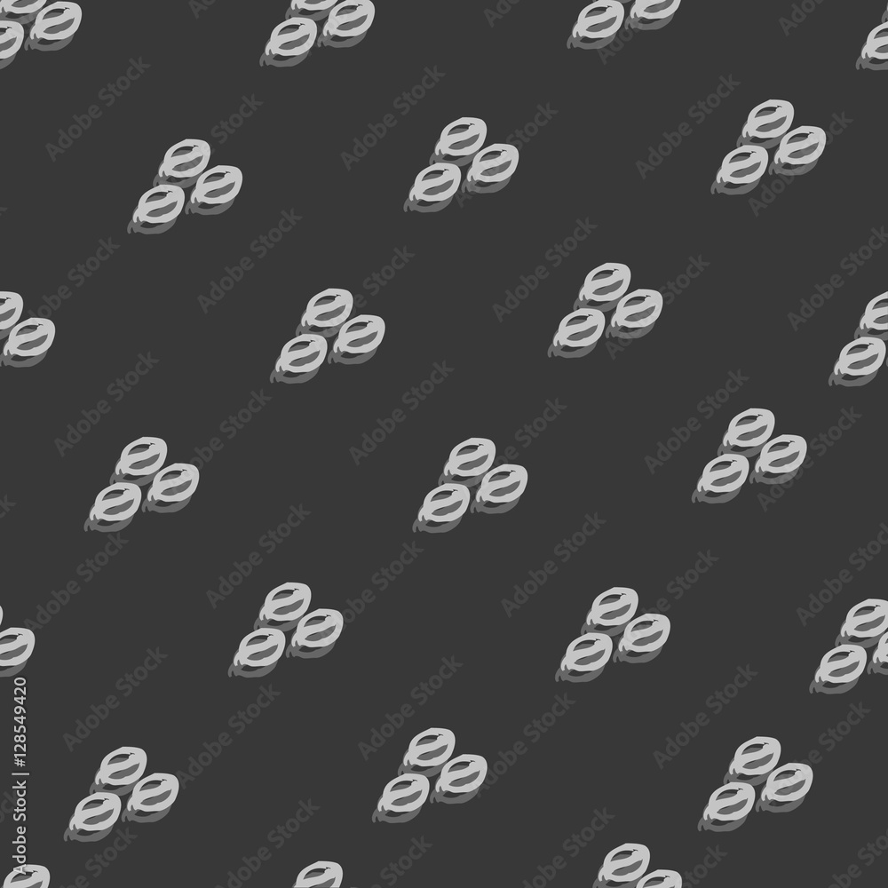 Vector seamless pattern of coffee beans Vector seamless pattern of coffee beans