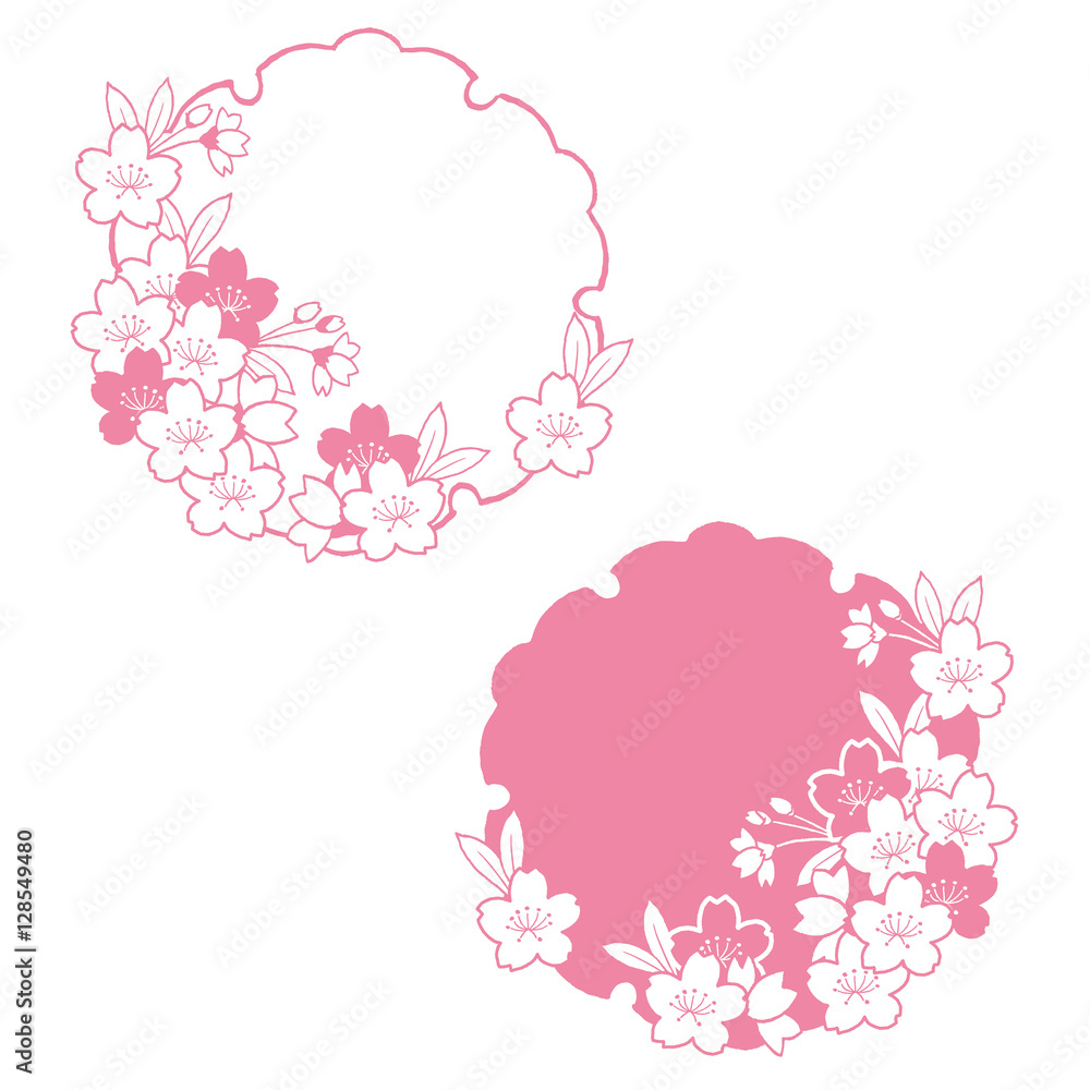 Fototapeta premium 桜 雪輪 