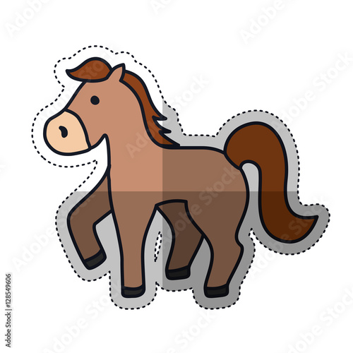 isolated horse cartoon icon vector illustration graphic design
