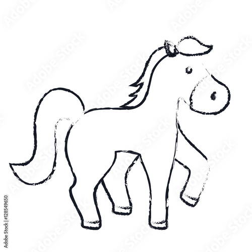 isolated horse cartoon icon vector illustration graphic design