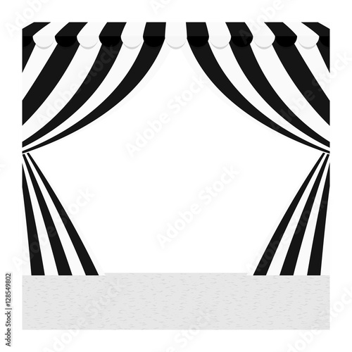 circus curtain raises icon vector illustration graphic design