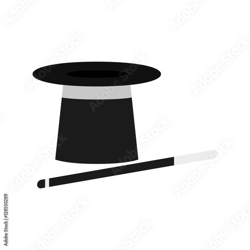 isolated magician hat icon vector illustration graphic design