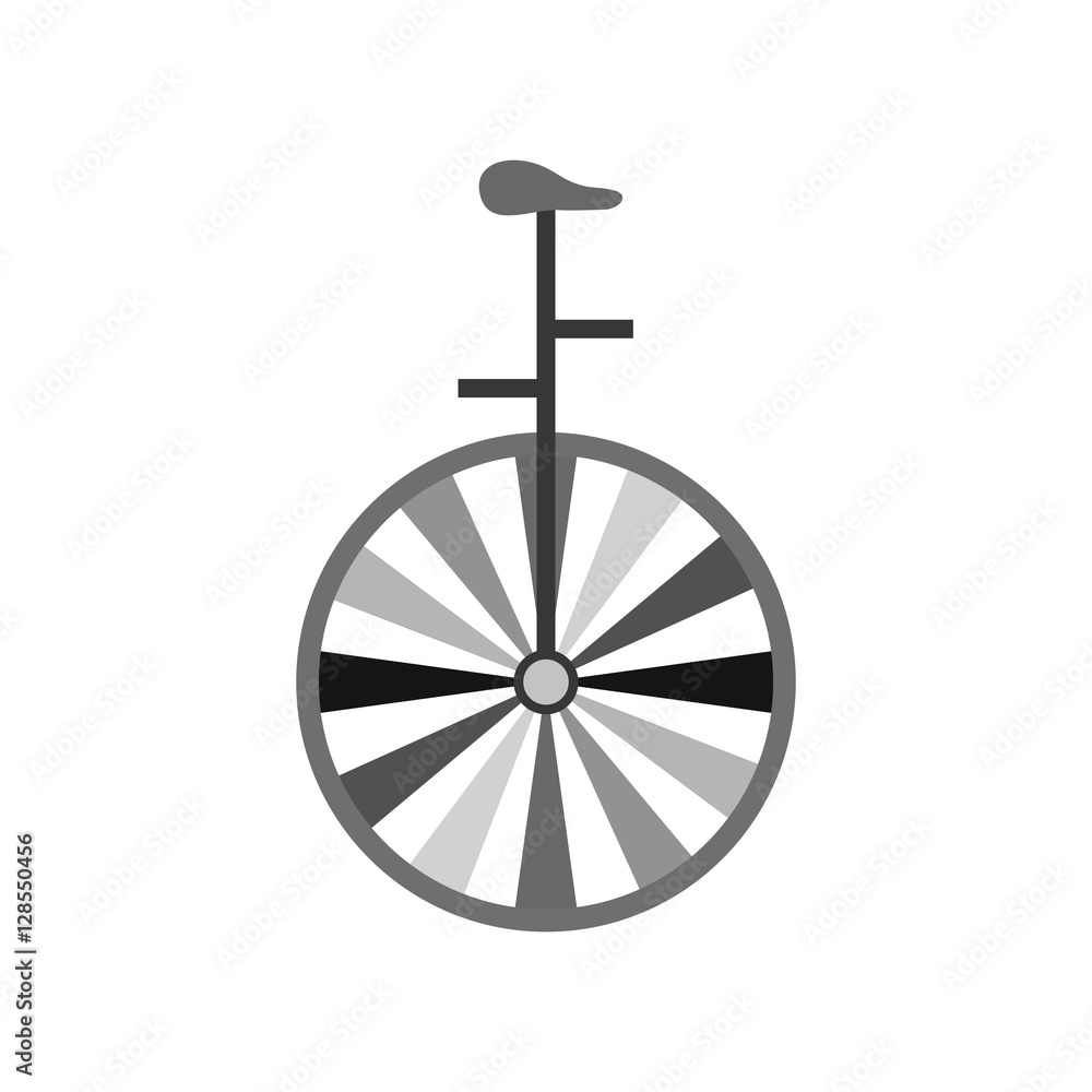 vintage unicycle circus icon vector illustration graphic design