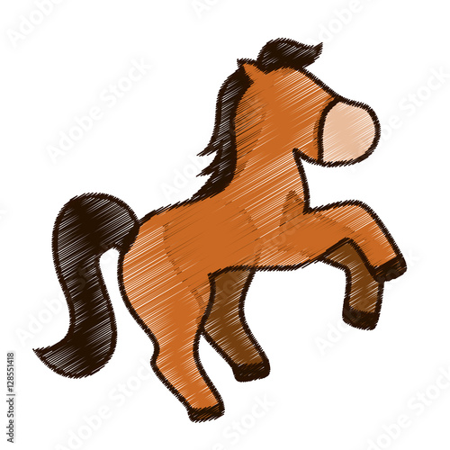 isolated horse cartoon icon vector illustration graphic design