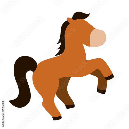 isolated horse cartoon icon vector illustration graphic design