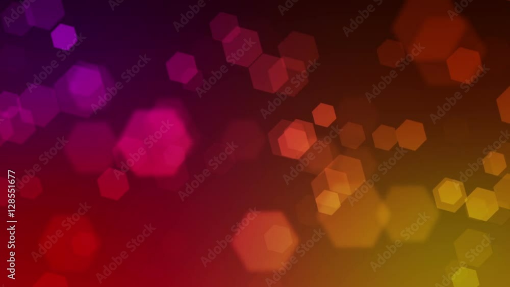 Colorful hexagons moving slowly on abstract background Colorful hexagons moving slowly on abstract background