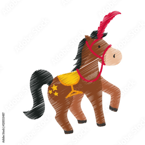 isolated horse cartoon icon vector illustration graphic design