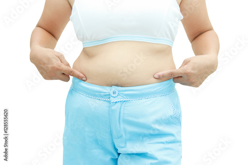 abdominal surface of fat woman