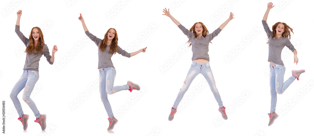 Young woman isolated on the white background