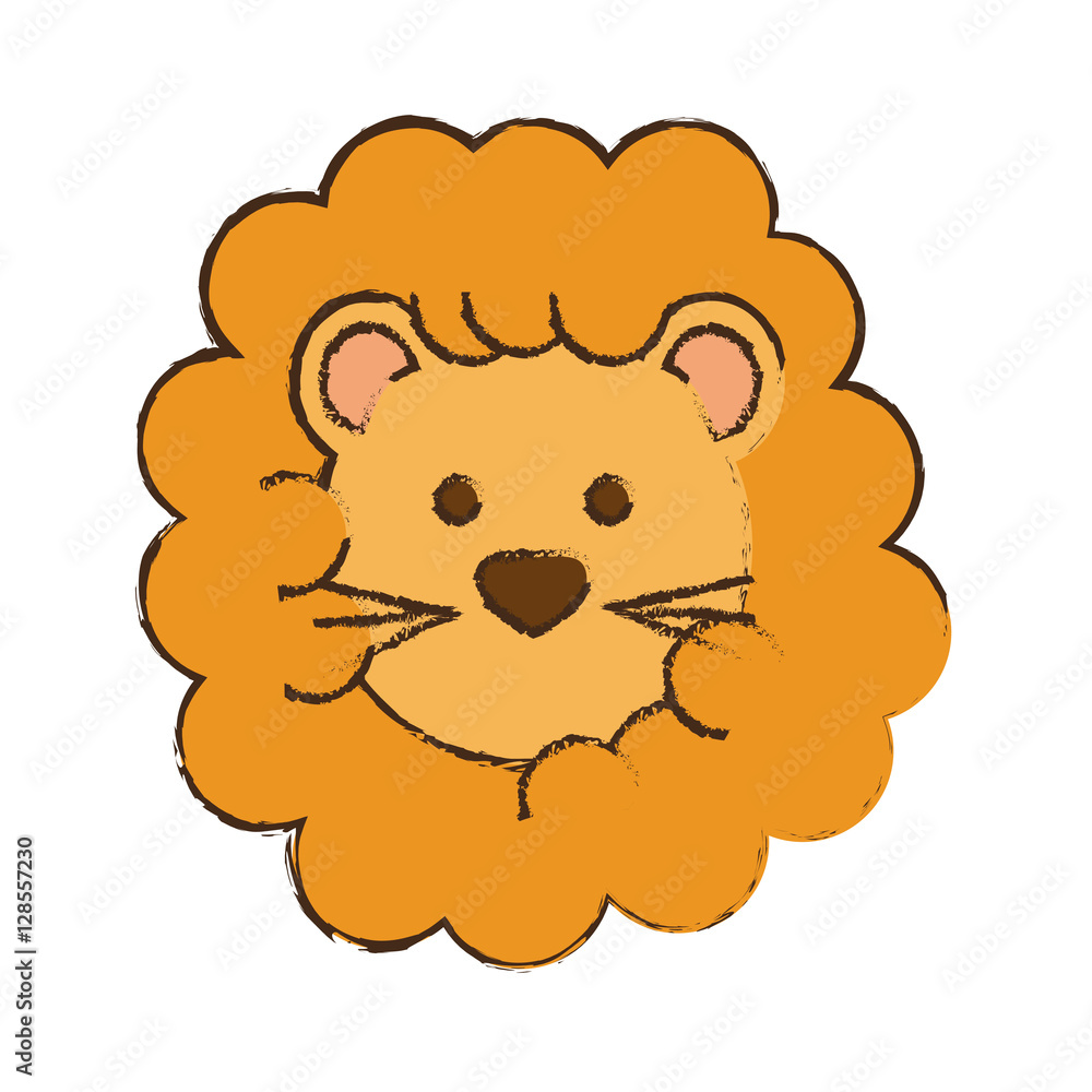 Cute lion cartoon icon vector illustration graphic design Cute lion cartoon icon vector illustration graphic design