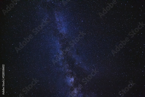 Milky way galaxy with stars and space dust in the universe  Long