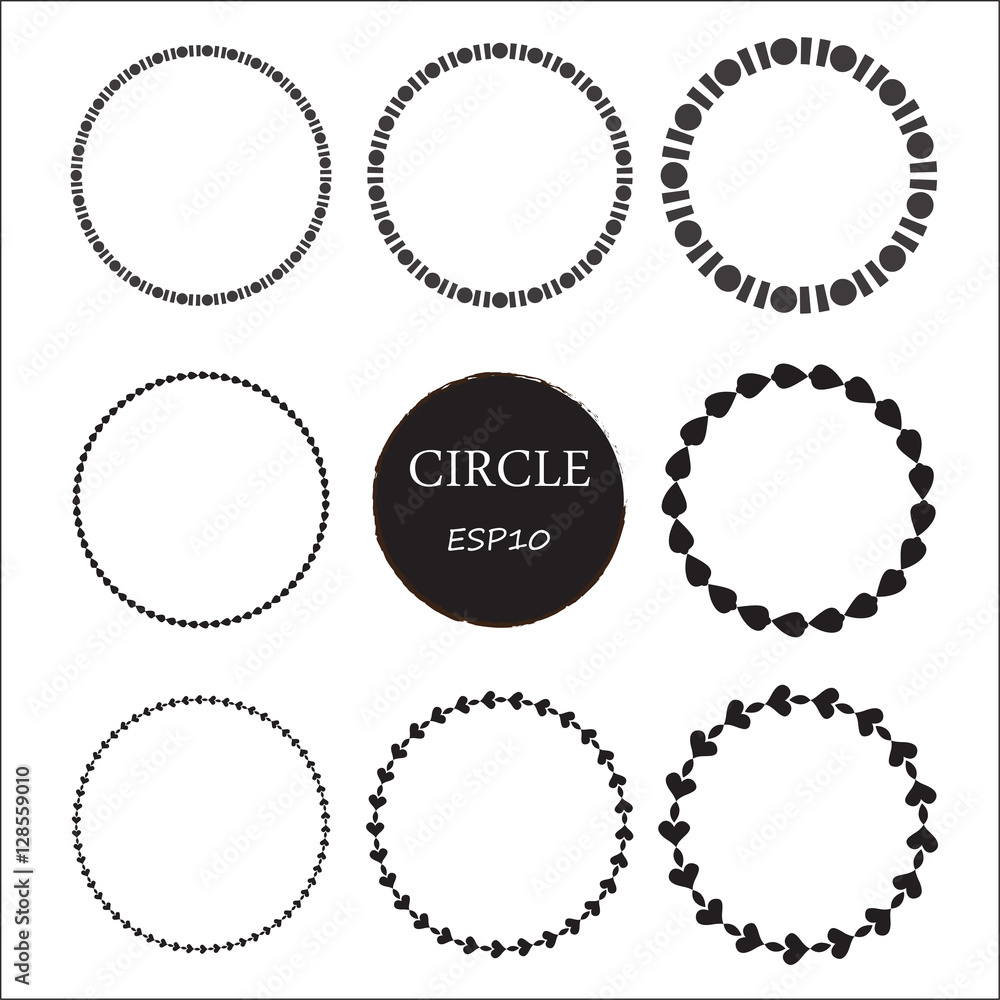 Set of hand drawn circles, vector design elements Set of hand drawn circles, vector design elements