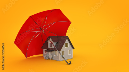 Safe House Concept. 3D rendering