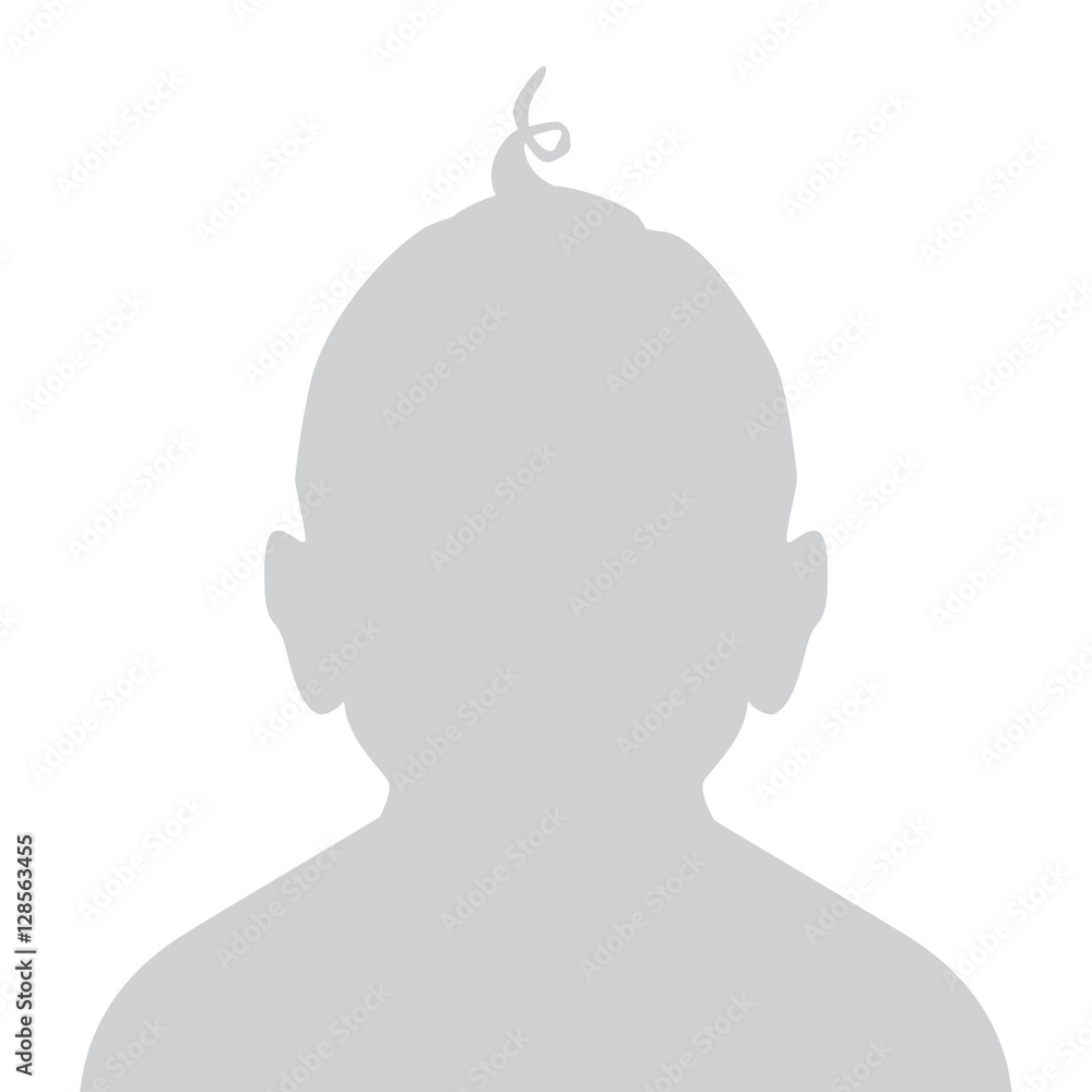 Baby Default Placeholder Children Avatar Profile Gray Picture Isolated ...