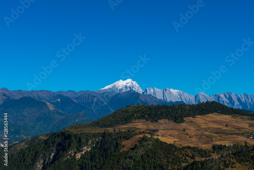 Road trip with Mountain view in Sichuan Province, China.