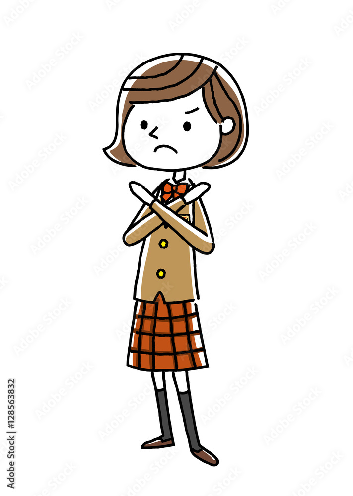 ブレザーの女子学生
ブレザーの女子学生