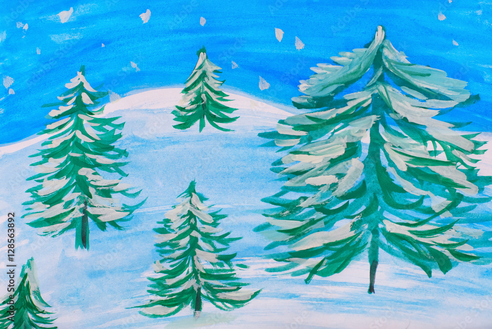 Obraz premium drawing, winter