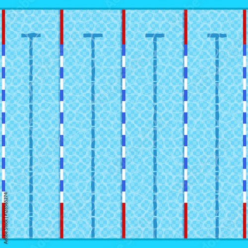 Swimming Pool Top View. Vector