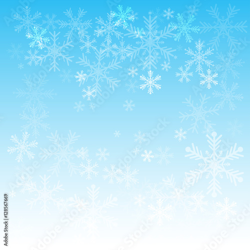 Christmas snowflakes background, vector illustration, web design