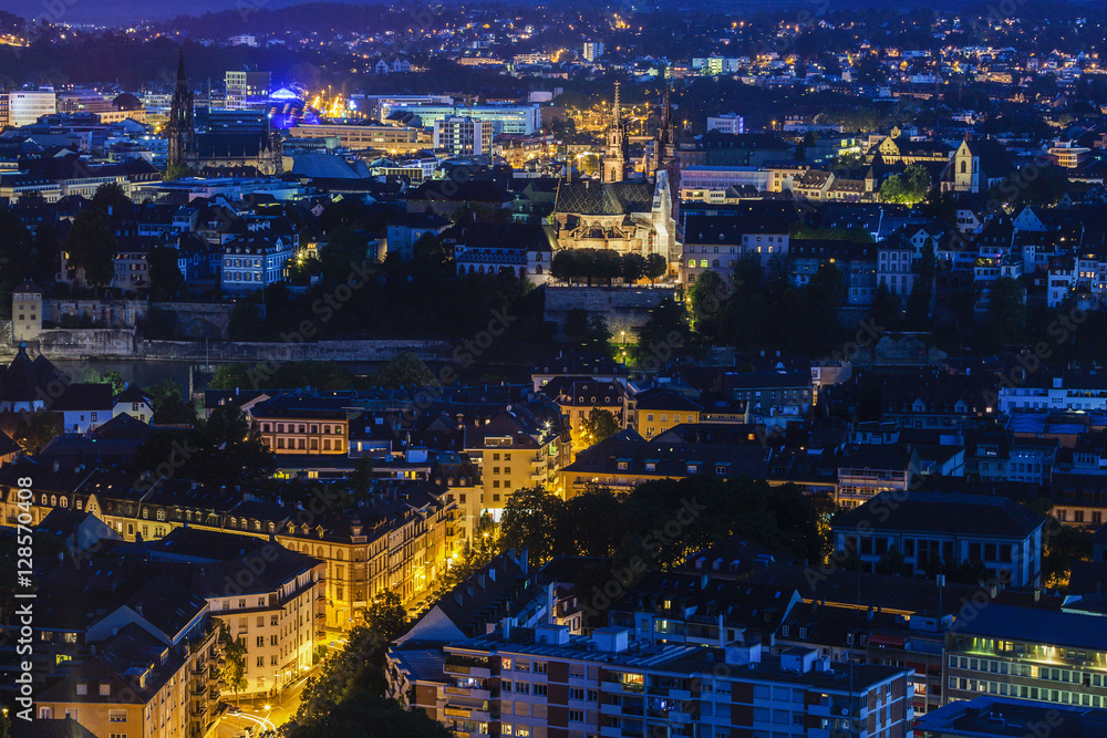 Aerial panorama of Basel