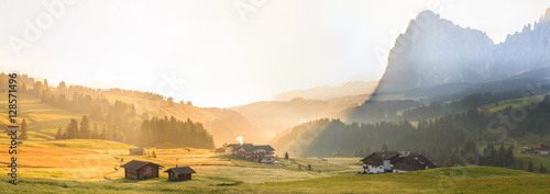 Sunrise in the Alps, Dolomites, Italy