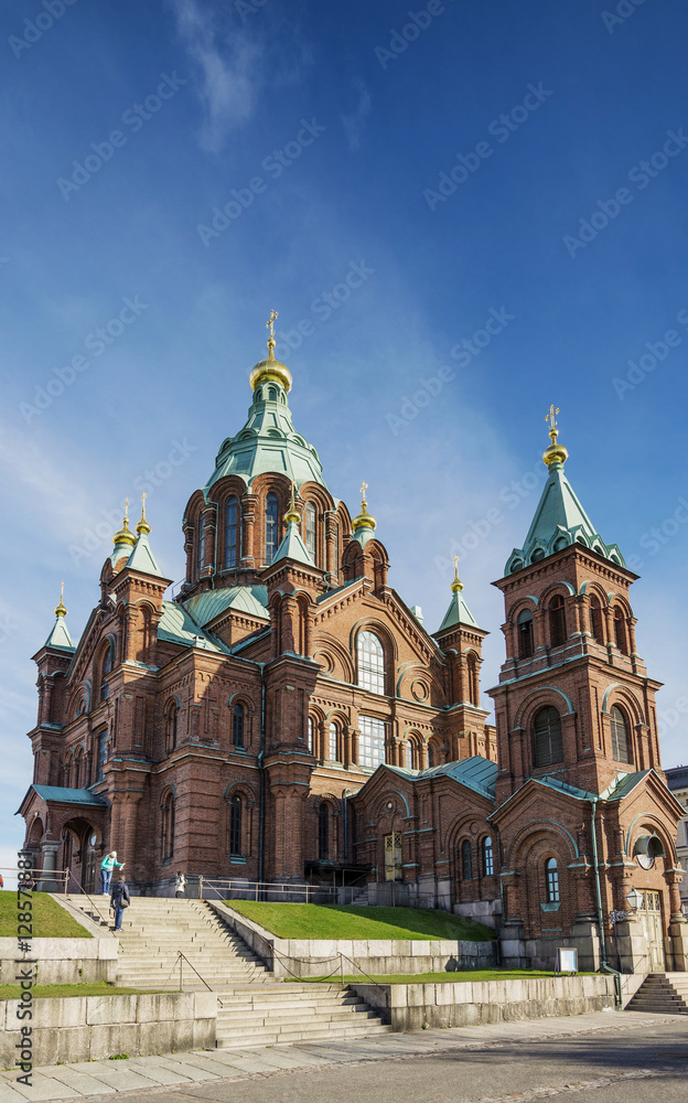 Uspenski orthodox church cathedral famous landmark in helsinki c