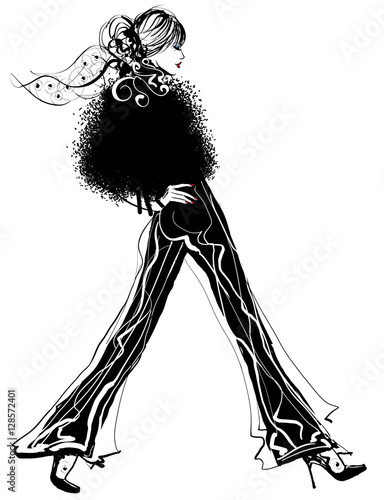 Fashion model defile