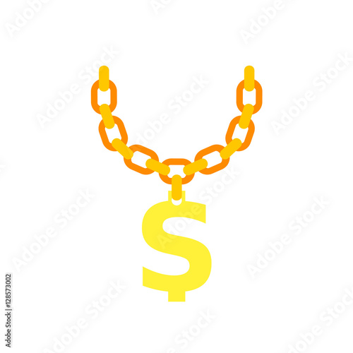 Golden Chain with Dollar Symbol Icon