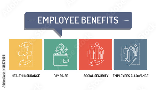 EMPLOYEE BENEFITS - LINE ICONS CONCEPT