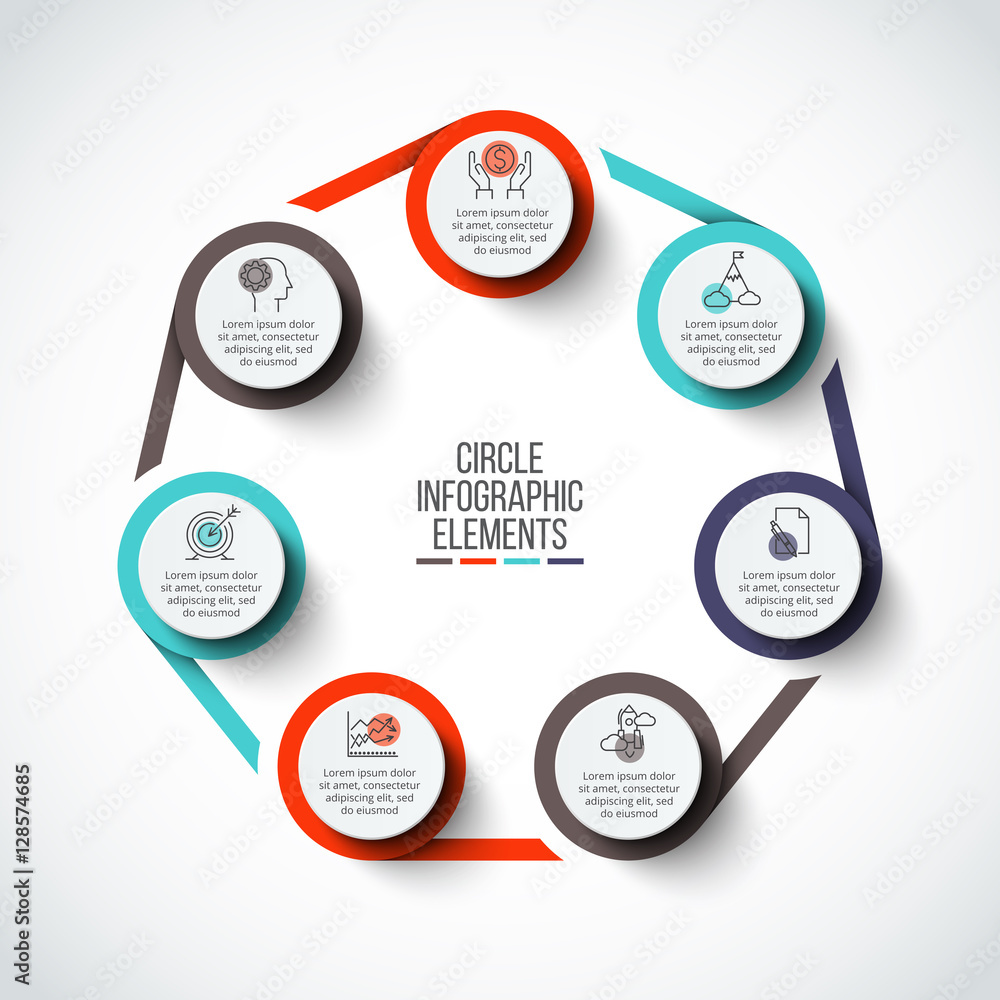 Vector circle infographic. Vector circle infographic.